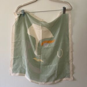 Madewell Elegant Green Silk Scarf